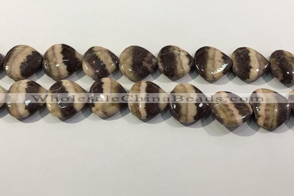 CRC1093 15.5 inches 25*25mm heart rhodochrosite beads wholesale