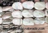 CRC1167 20*28mm - 22*30mm twisted & faceted freeform rhodochrosite beads