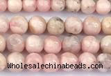 CRC1195 15 inches 4mm round rhodochrosite gemstone beads