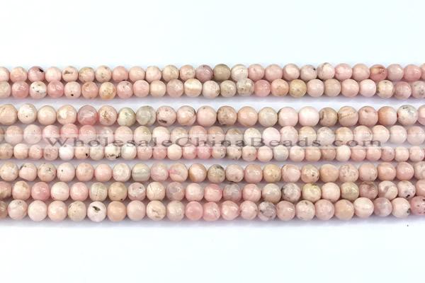 CRC1195 15 inches 4mm round rhodochrosite gemstone beads