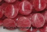 CRC12 16 inches 18mm coin rhodochrosite gemstone beads wholesale