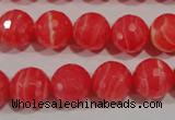 CRC514 15.5 inches 12mm faceted round synthetic rhodochrosite beads