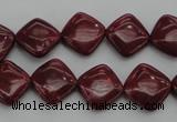 CRC840 15.5 inches 12*12mm diamond Brazilian rhodochrosite beads