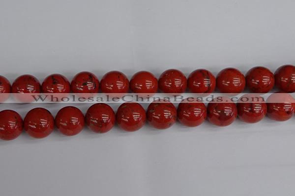 CRE318 15.5 inches 20mm round red jasper beads wholesale