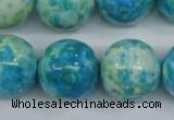 CRF108 15.5 inches 20mm round dyed rain flower stone beads wholesale