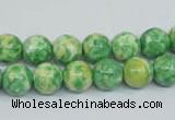 CRF183 15.5 inches 10mm round dyed rain flower stone beads wholesale