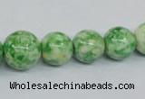 CRF192 15.5 inches 10mm - 20mm round dyed rain flower stone beads