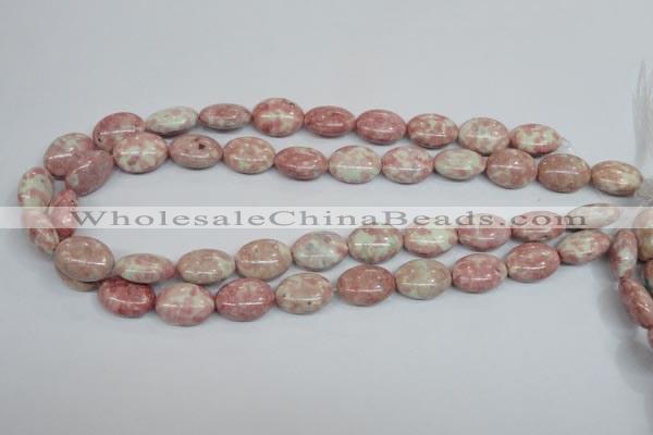 CRF265 15.5 inches 13*18mm oval dyed rain flower stone beads