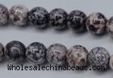 CRF283 15.5 inches 10mm round dyed rain flower stone beads