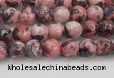 CRF300 15.5 inches 4mm round dyed rain flower stone beads wholesale