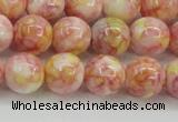 CRF318 15.5 inches 12mm round dyed rain flower stone beads wholesale