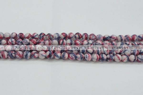 CRF407 15.5 inches 10mm round dyed rain flower stone beads wholesale