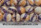 CRF413 15.5 inches 10mm round dyed rain flower stone beads wholesale