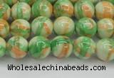 CRF418 15.5 inches 8mm round dyed rain flower stone beads wholesale