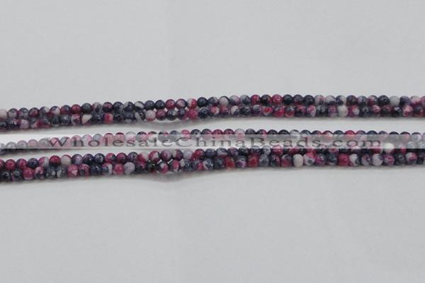 CRF447 15.5 inches 3mm round dyed rain flower stone beads wholesale