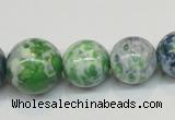 CRF52 15.5 inches multi sizes round dyed rain flower stone beads