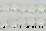 CRG06 15.5 inches 12*12mm star white agate gemstone beads wholesale