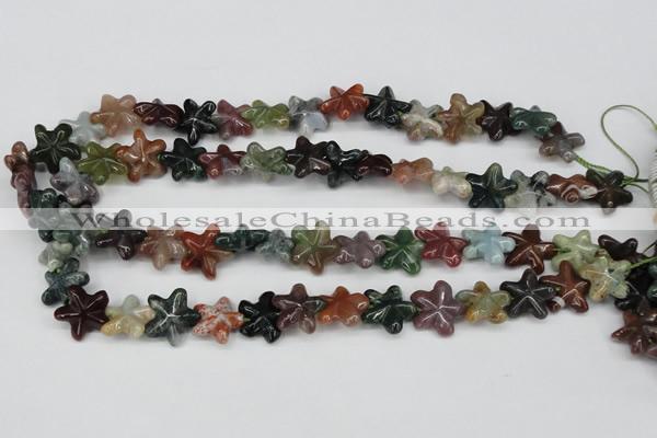 CRG24 15.5 inches 16*16mm star Indian agate gemstone beads wholesale