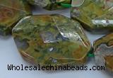 CRH153 15.5 inches 28*40mm - 30*45mm faceted freeform rhyolite beads