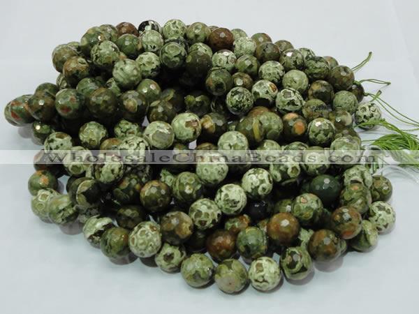 CRH60 15.5 inches 18mm faceted round rhyolite beads wholesale