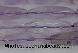 CRI04 15.5 inches 10*30mm faceted rice amethyst beads wholesale