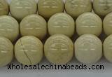 CRI204 15.5 inches 12mm round riverstone beads wholesale