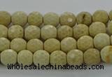 CRI210 15.5 inches 4mm faceted round riverstone beads wholesale