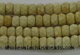 CRI220 15.5 inches 4*6mm faceted rondelle riverstone beads