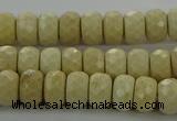 CRI221 15.5 inches 5*8mm faceted rondelle riverstone beads