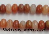 CRJ204 15 inches 7*12mm rondelle natural red jade beads