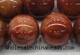 CRJ507 15.5 inches 18mm round red jade gemstone beads