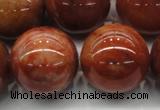 CRJ508 15.5 inches 20mm round red jade gemstone beads