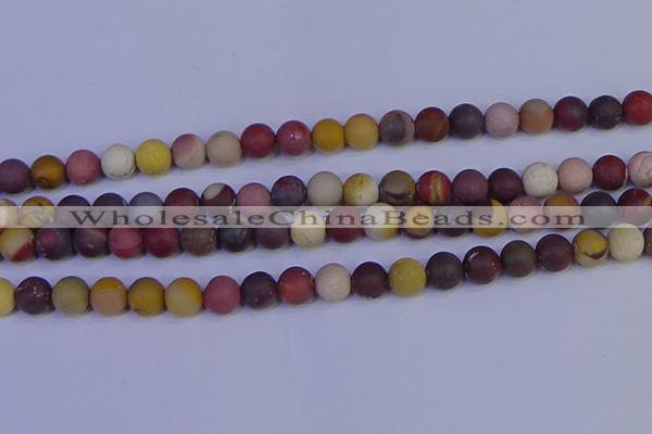 CRO1003 15.5 inches 10mm round matte mookaite gemstone beads