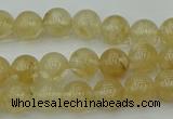 CRO1021 15.5 inches 6mm round yellow watermelon quartz beads