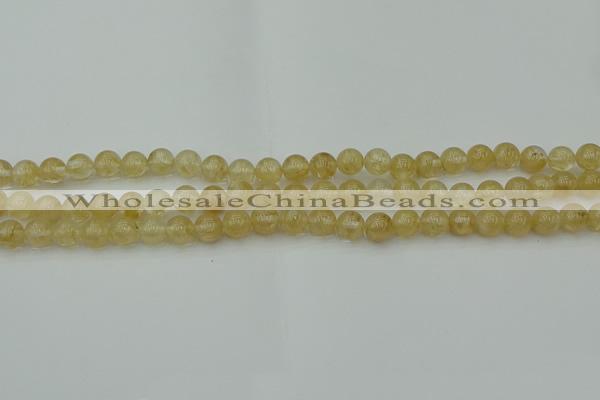 CRO1021 15.5 inches 6mm round yellow watermelon quartz beads