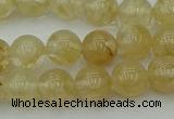 CRO1022 15.5 inches 8mm round yellow watermelon quartz beads