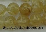 CRO1024 15.5 inches 12mm round yellow watermelon quartz beads