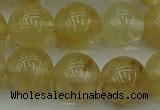 CRO1025 15.5 inches 14mm round yellow watermelon quartz beads