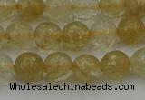 CRO1031 15.5 inches 6mm faceted round yellow watermelon quartz beads