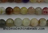 CRO1041 15.5 inches 6mm faceted round mixed gemstone beads