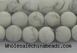 CRO1142 15.5 inches 8mm round matte white howlite beads