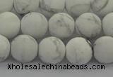 CRO1143 15.5 inches 10mm round matte white howlite beads