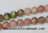 CRO123 15.5 inches 8mm round rhodochrosite gemstone beads wholesale