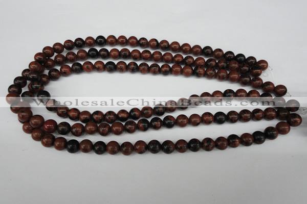 CRO126 15.5 inches 8mm round mahogany obsidian beads wholesale