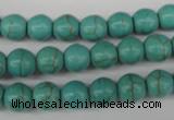 CRO133 15.5 inches 8mm round synthetic turquoise beads wholesale