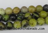 CRO134 15.5 inches 8mm round yellow turquoise beads wholesale