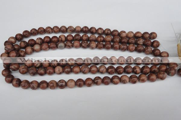 CRO185 15.5 inches 10mm round red picasso jasper beads wholesale