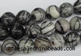 CRO188 15.5 inches 10mm round black water jasper beads wholesale