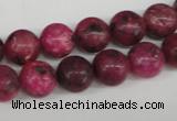 CRO194 15.5 inches 10mm round dyed kiwi stone beads wholesale