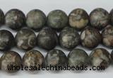 CRO195 15.5 inches 10mm round Chinese leopard skin jasper wholesale